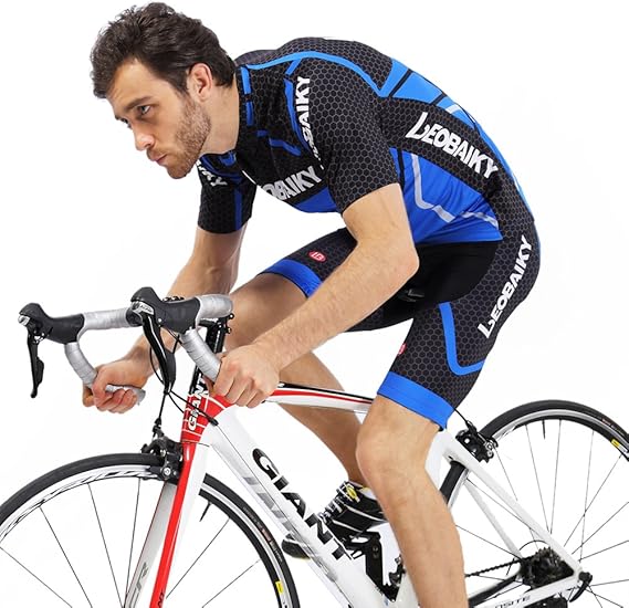 Conjunto Ciclismo LEOBAIKY Camisa + Bermuda Gel - 3 Cores Disponíveis