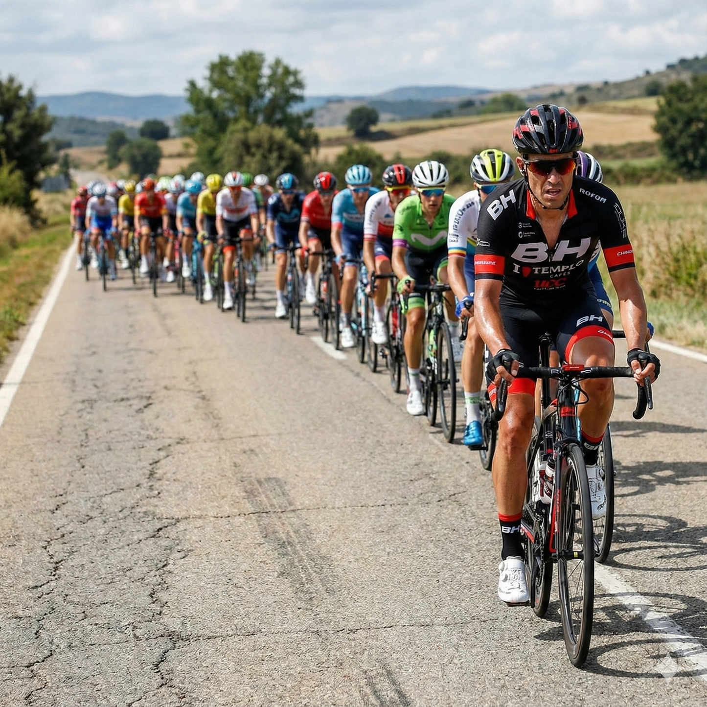 Conjunto Ciclismo BH Burgos - Camisa + Bermuda ou Bretelle - Equipe Espanhola Pro Team