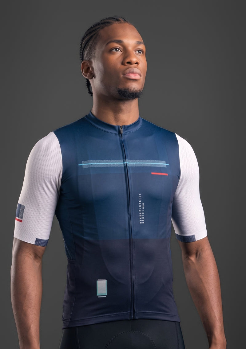 Camisa de Ciclismo CPM Aero Race Azul Marinho, vista de frente