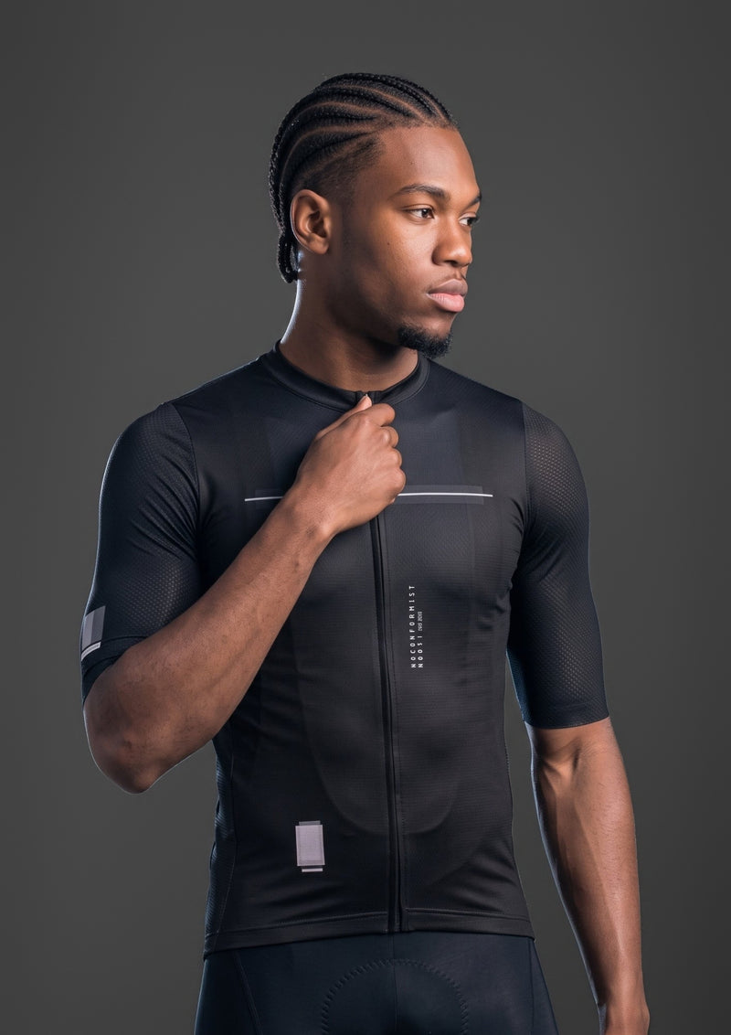 Camisa de Ciclismo CPM Aero Race Preto, vista de frente