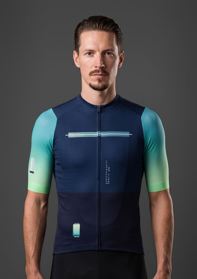Camisa de Ciclismo CPM Aero Race Verde Petróleo, vista de frente