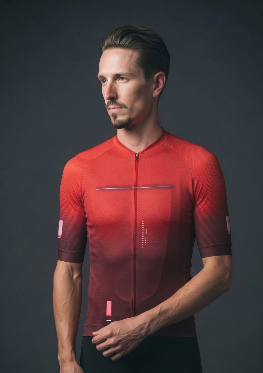 Camisa de Ciclismo CPM Aero Race Vermelho, vista de frente