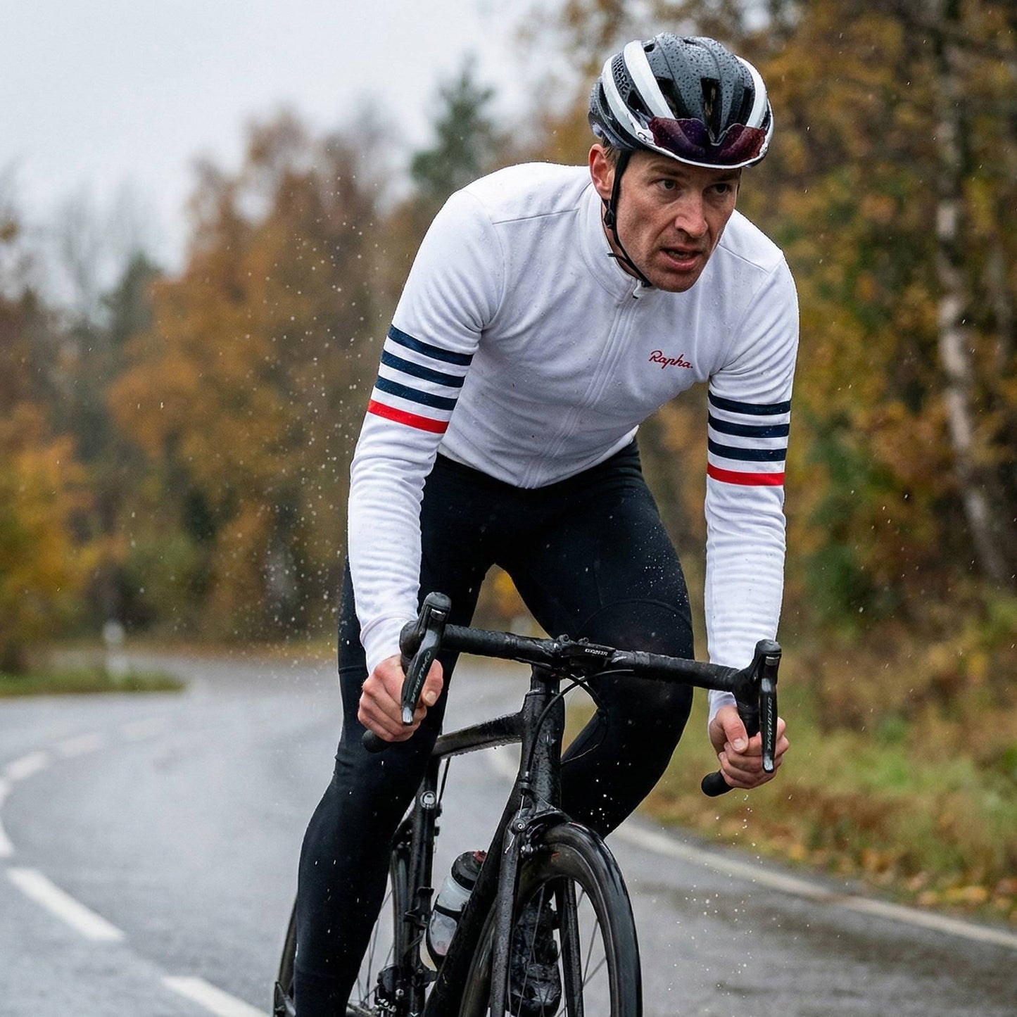 Conjunto Ciclismo Inverno Ralpha Camisa Manga Longa Térmica + Bretelle Longo