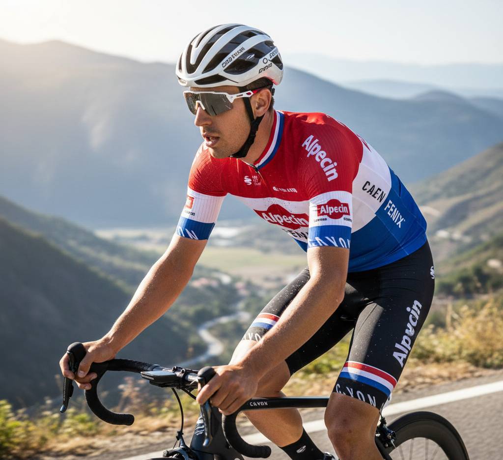 Conjunto Ciclismo Alpecin Fenix - Camisa + Bretelle/Bermuda