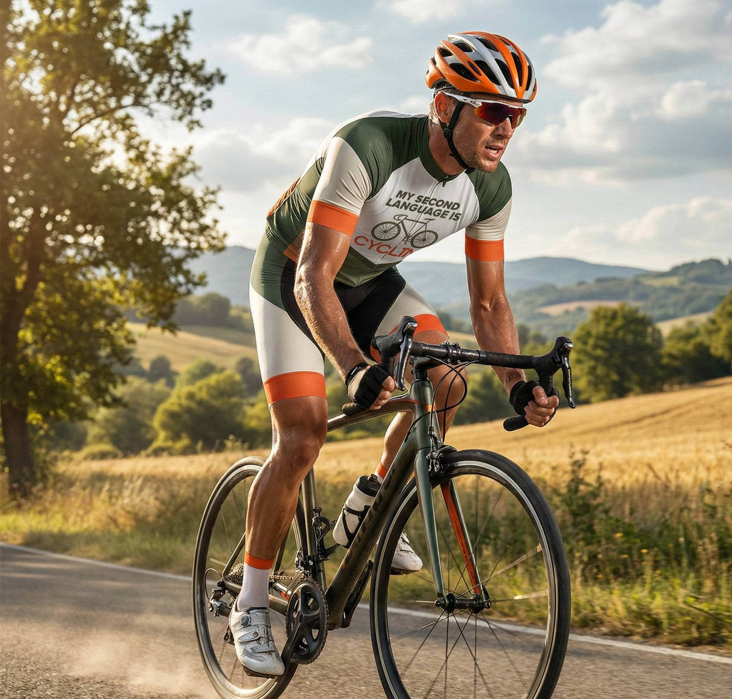 Conjunto Ciclismo Masculino - Camisa + Bretelle com Forro Gel 9D - Coleção Lifestyle