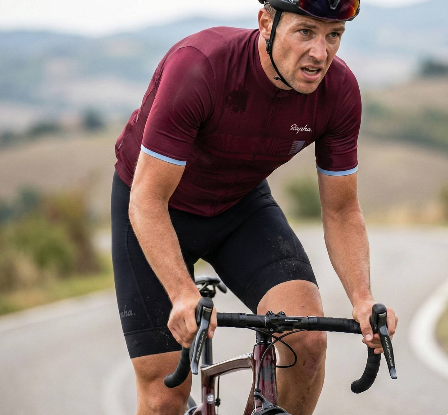 Conjunto Ciclismo Ralpha Masculino - Camisa + Bretelle Preto - 4 Cores Disponíveis