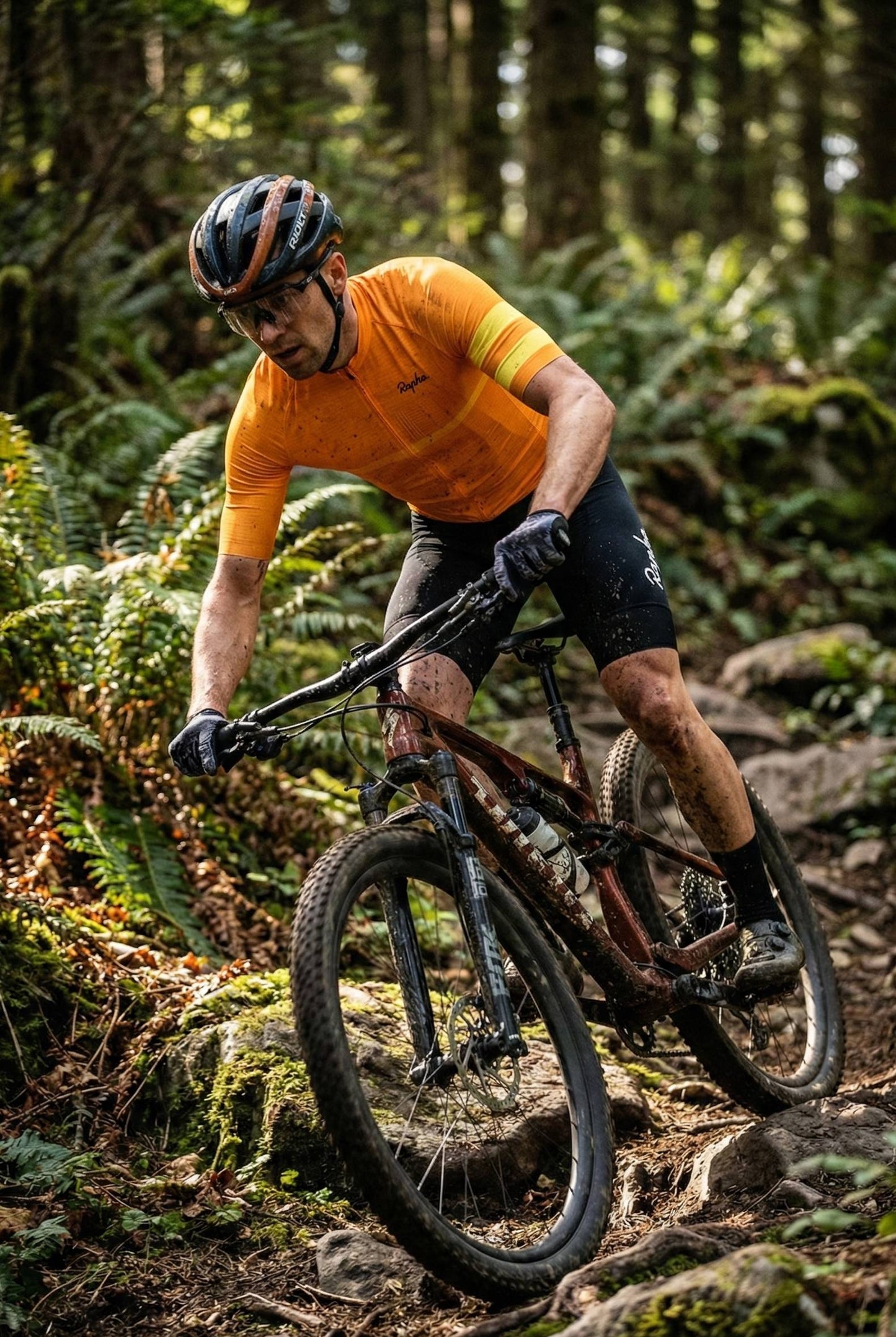 Conjunto Ciclismo Ralpha Masculino - Camisa + Bretelle Preto - 4 Cores Disponíveis