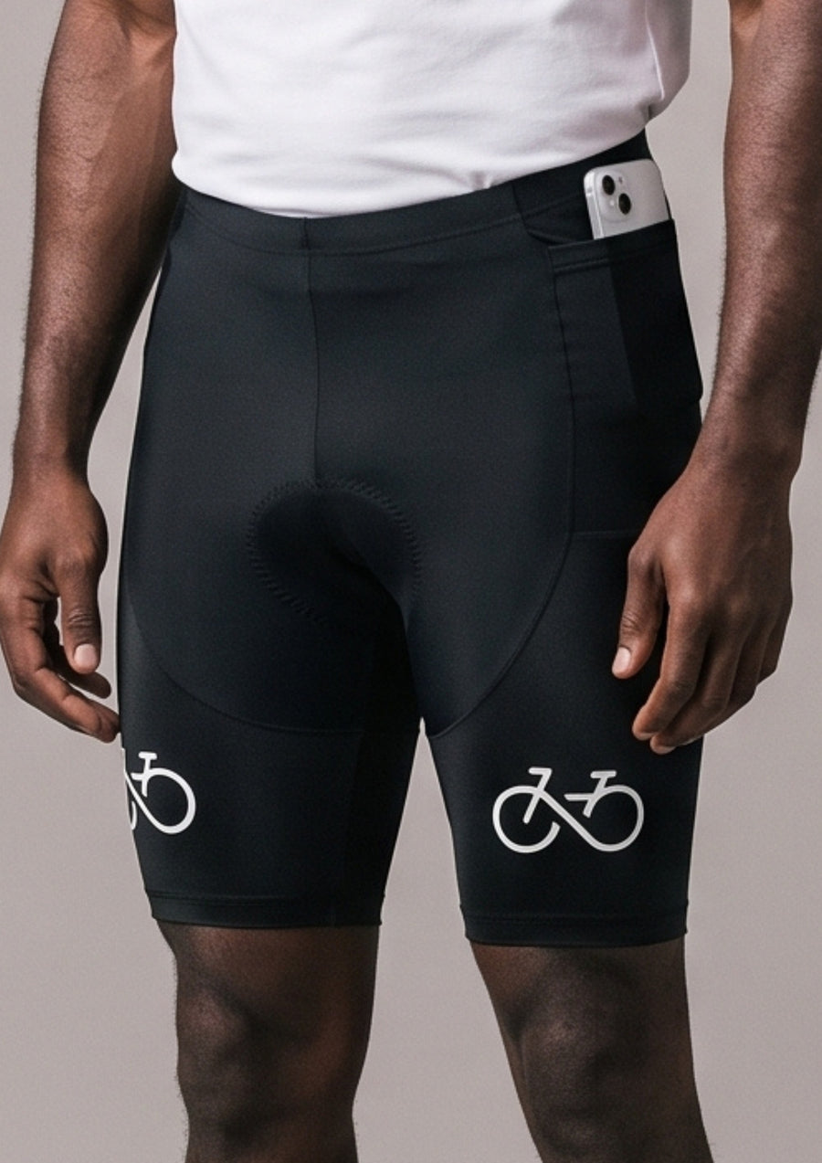 Short de Ciclismo 9D Gel — Preto | Ciclismo Pelo Mundo