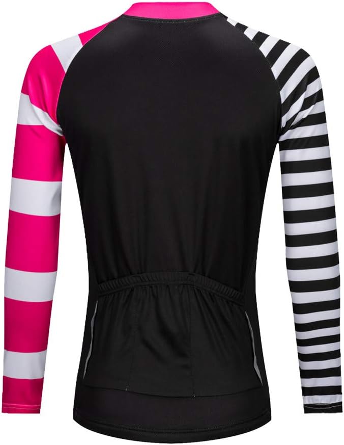 Camisa de ciclismo feminina Wosawe mangas longas