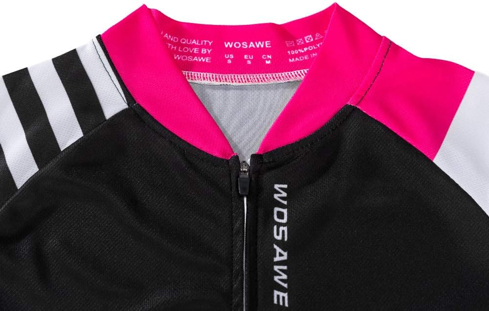 Camisa de ciclismo feminina Wosawe mangas longas
