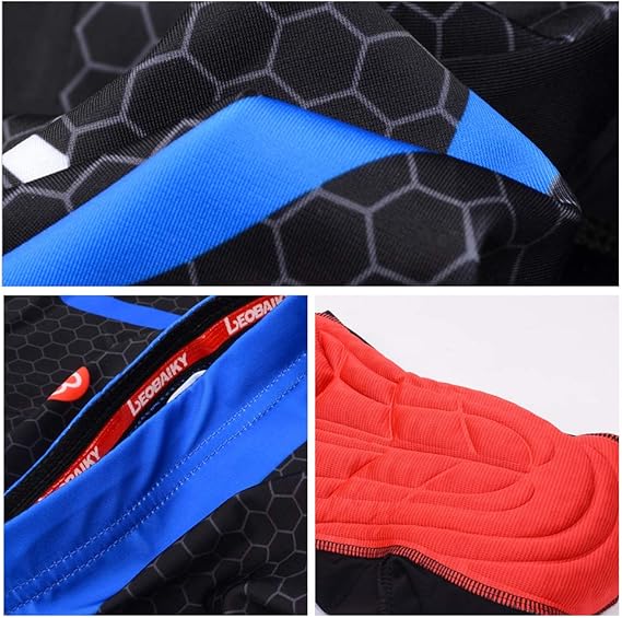 Conjunto Ciclismo LEOBAIKY Camisa + Bermuda Gel - 3 Cores Disponíveis