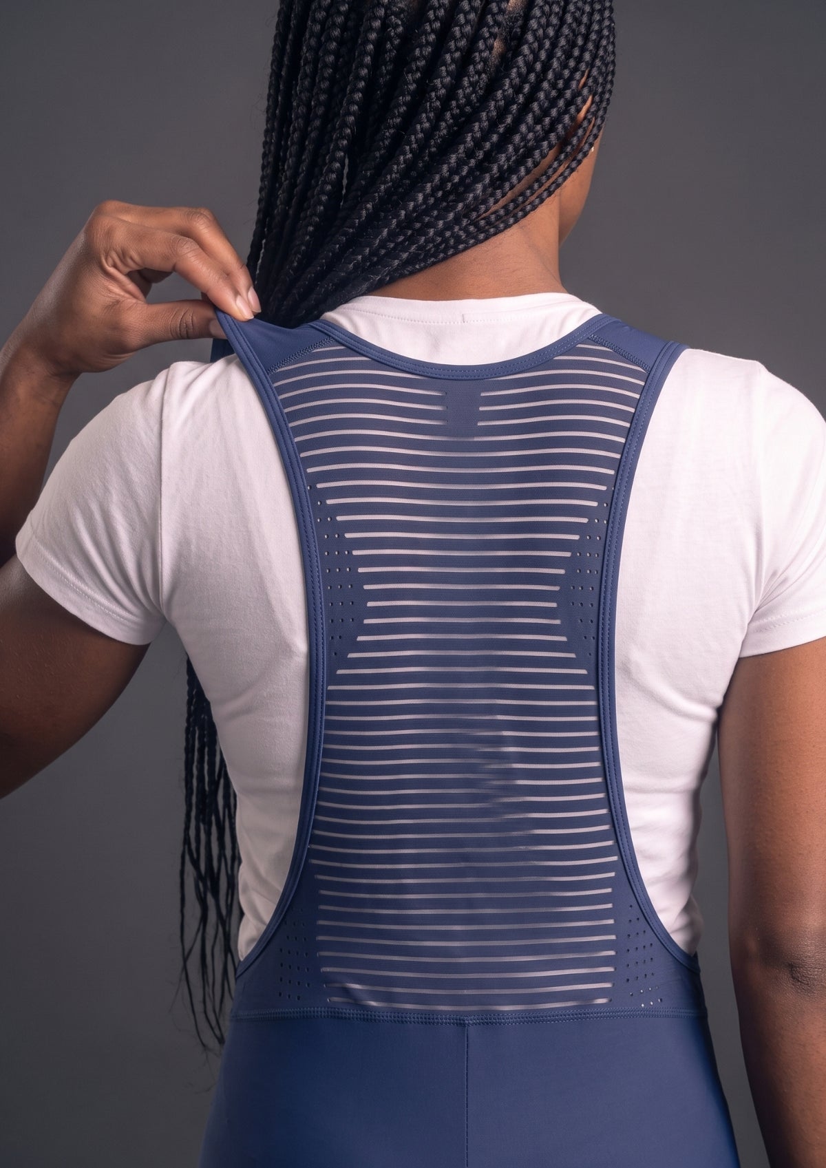 Bretelle feminina Sem Costura Pro azul, detalhe do forro
