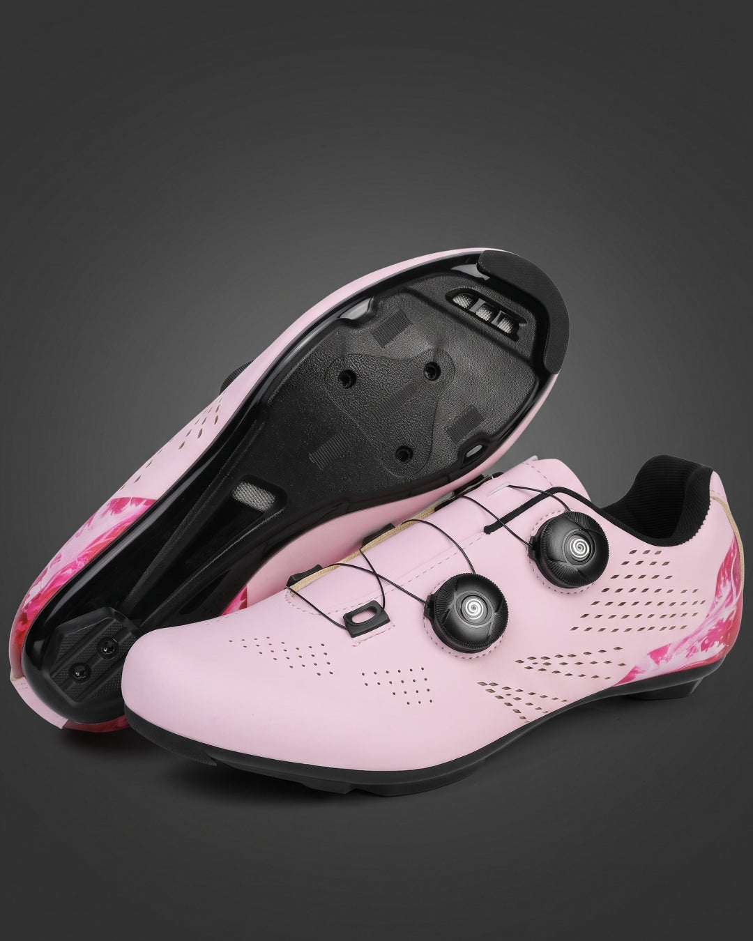 Sapatilha de Ciclismo Feminina Speed CPM Giro Duplo — Rosa