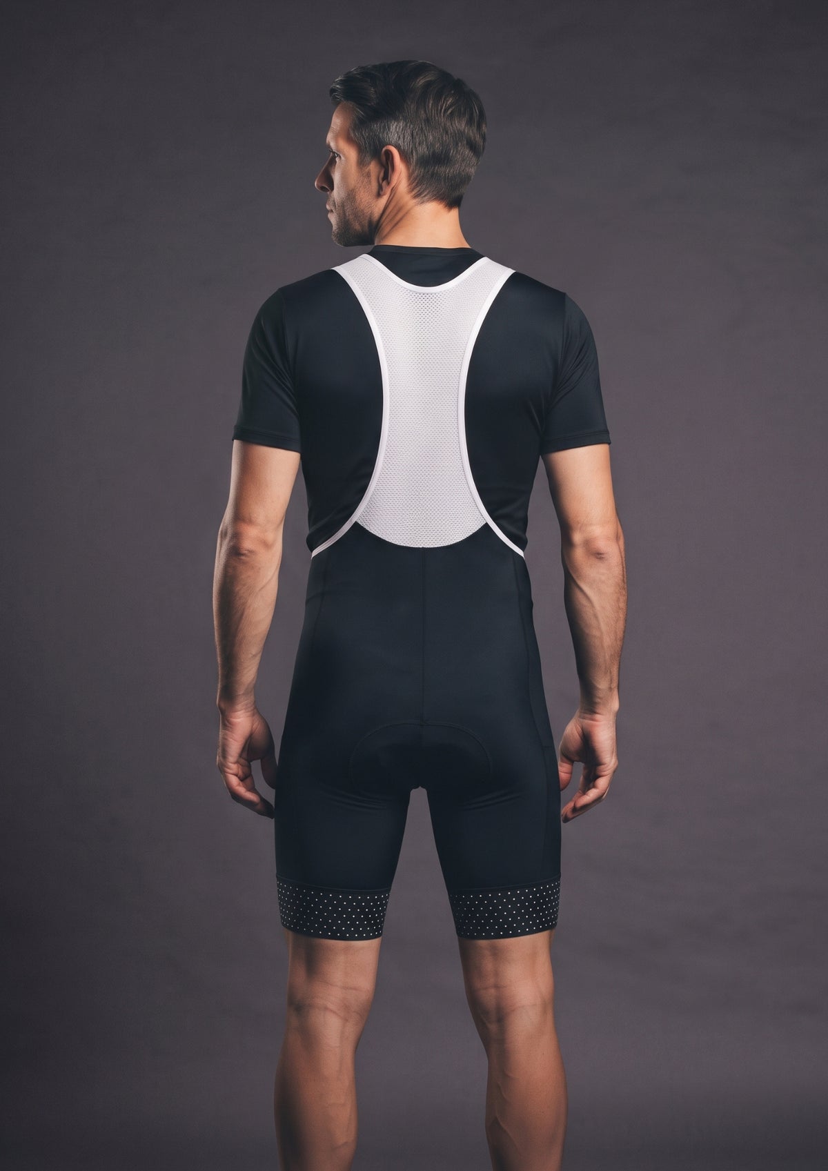 Bretelle de Ciclismo CPM 5D Gel Preto, vista de costas