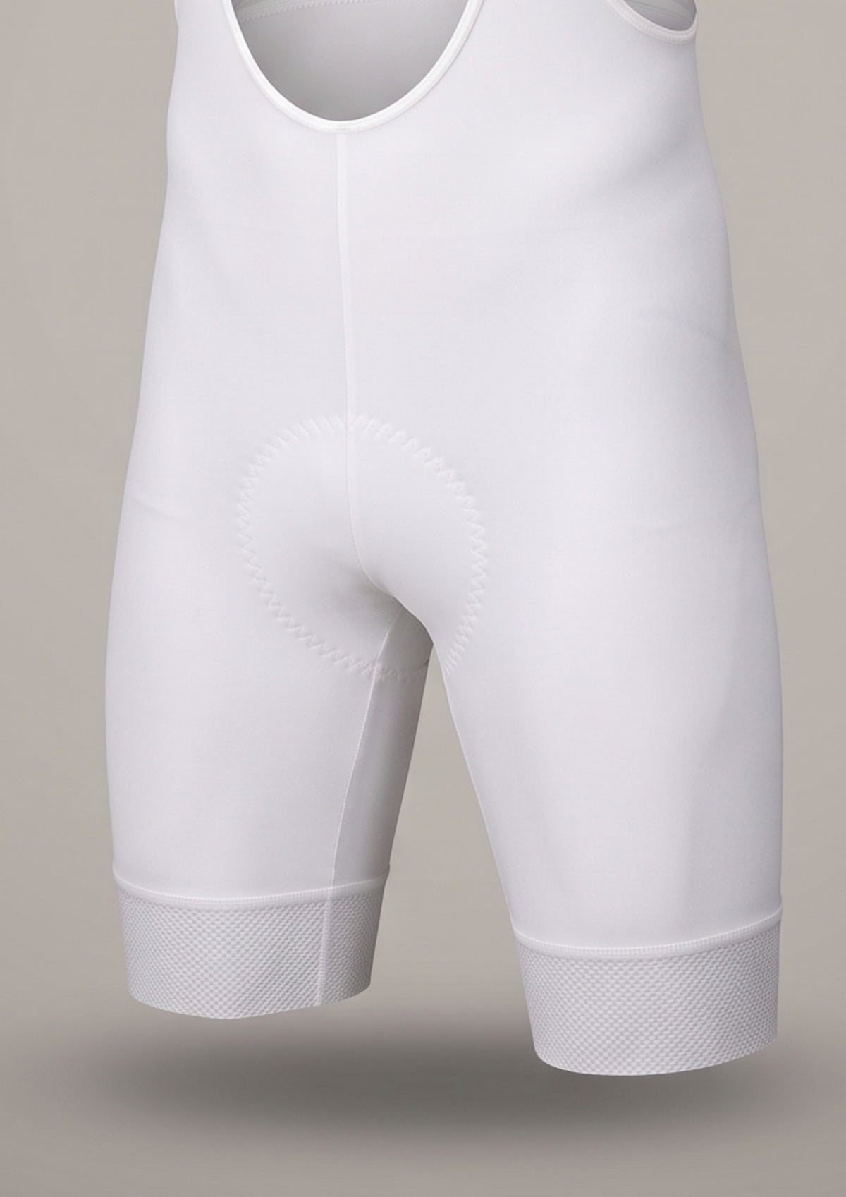 Bretelle de Ciclismo Sem Costura Pro Branco — costas
