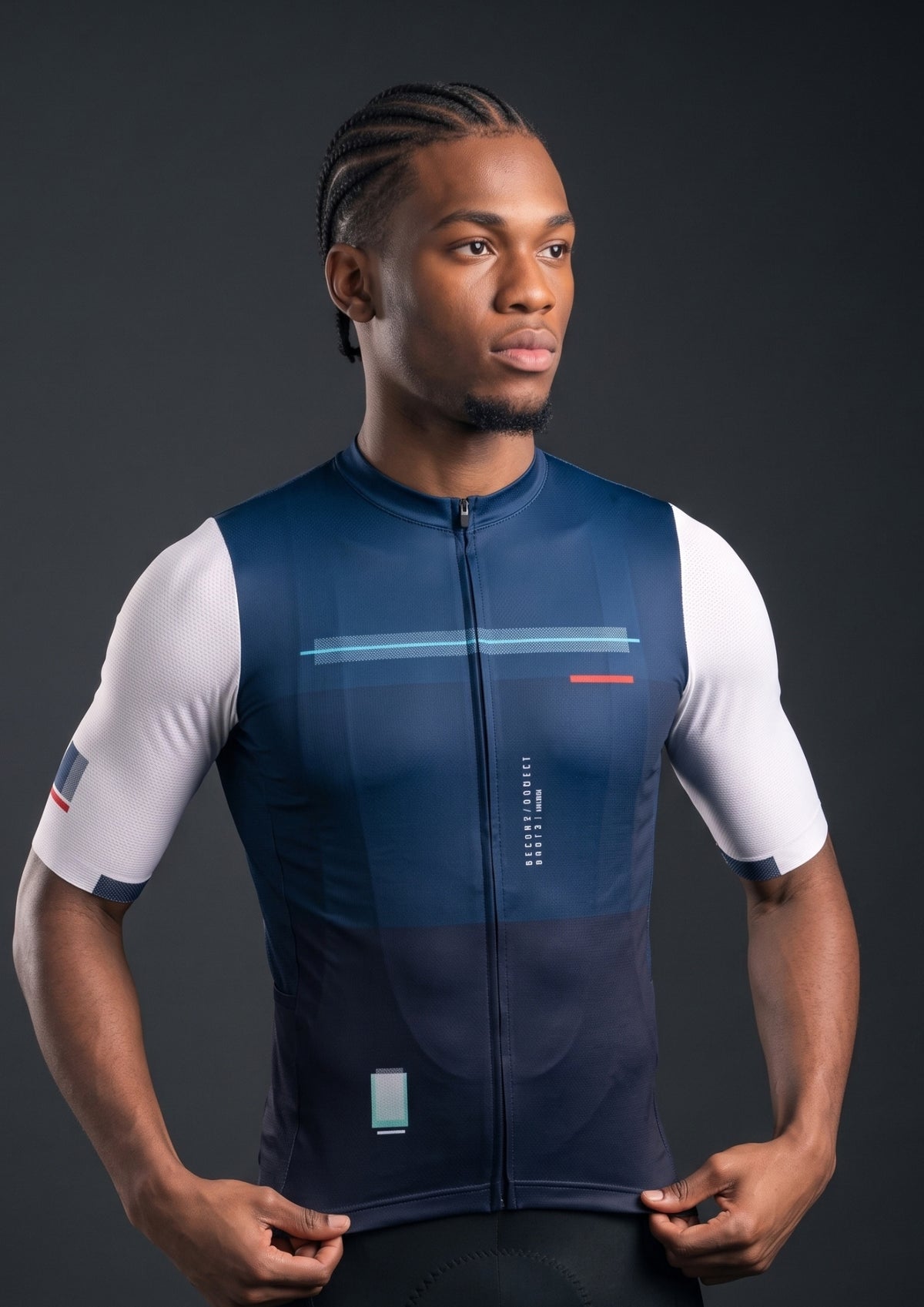 Camisa de Ciclismo CPM Aero Race Azul Marinho, ajuste no corpo