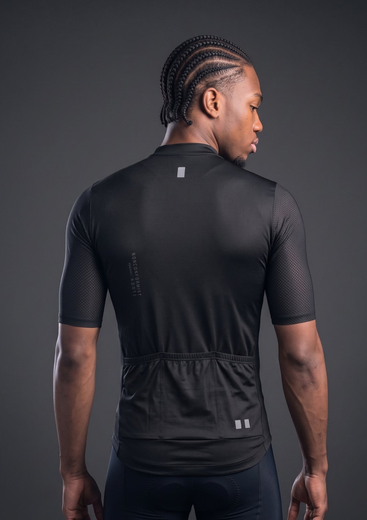 Camisa de Ciclismo CPM Aero Race Preto, vista de costas, bolsos traseiros