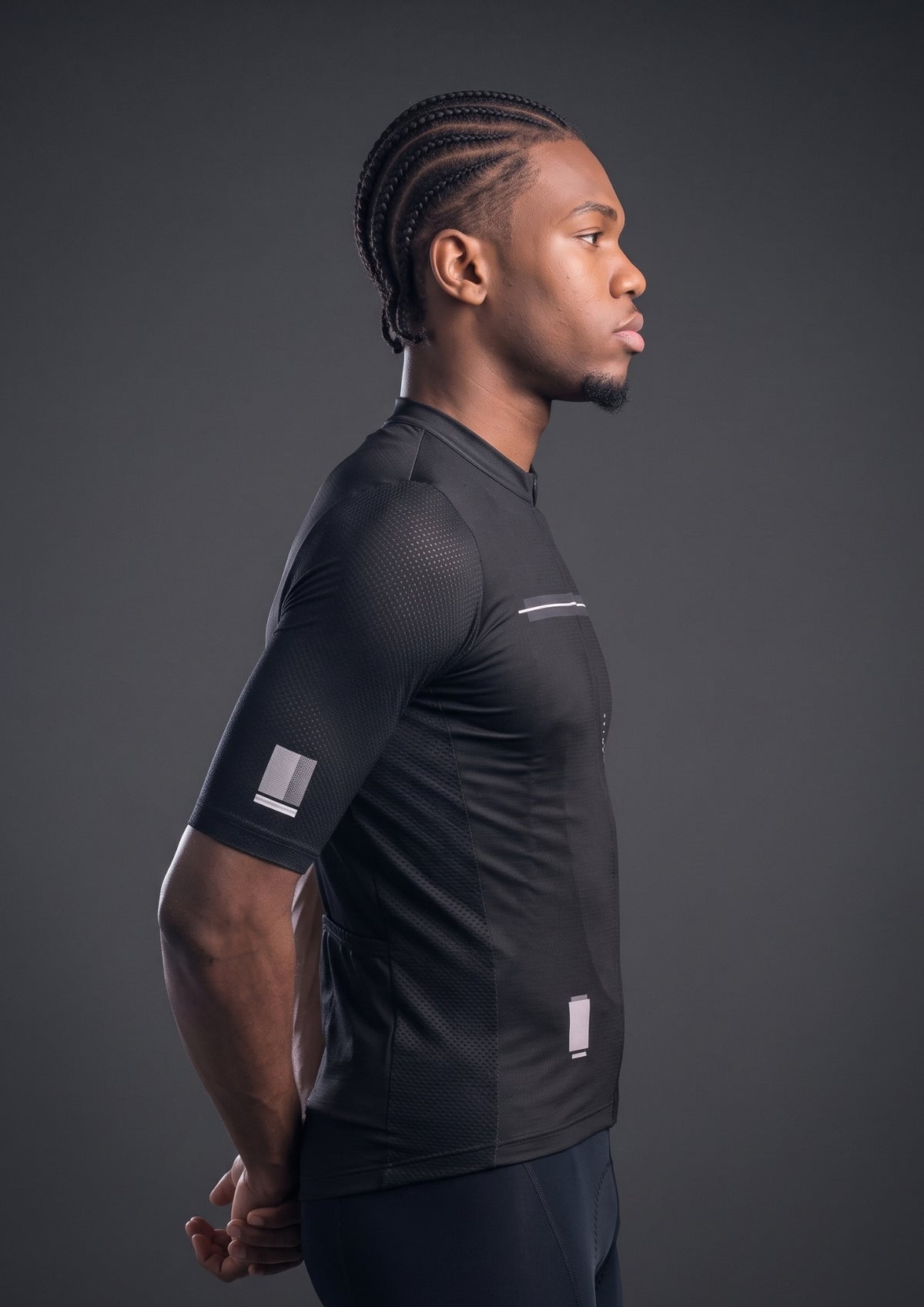 Camisa de Ciclismo CPM Aero Race Preto, vista de perfil
