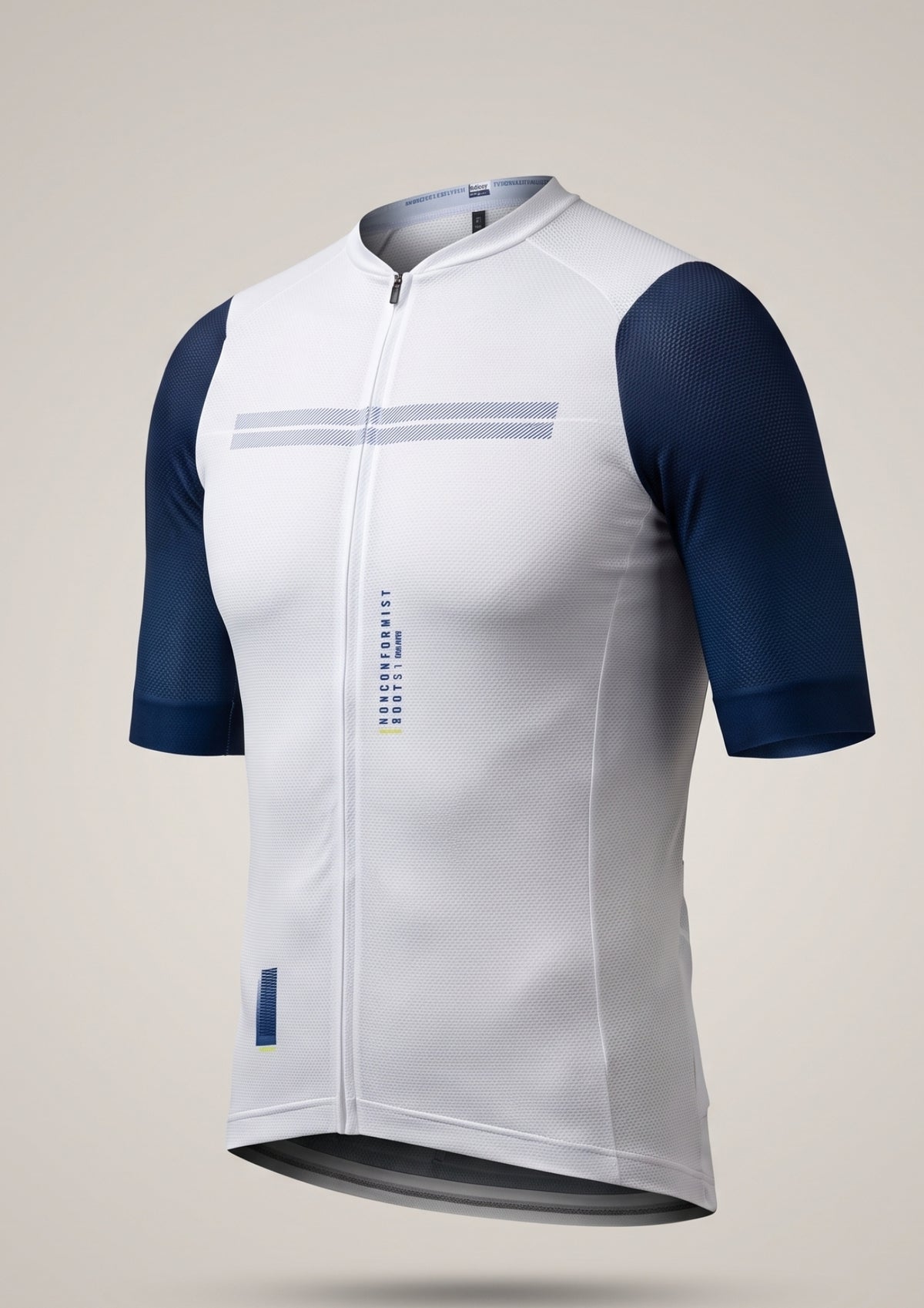 Camisa de Ciclismo Aero Race Branco Grafite — costas