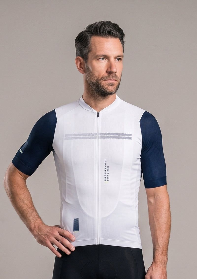 Camisa de Ciclismo CPM Aero Race — Branco Grafite