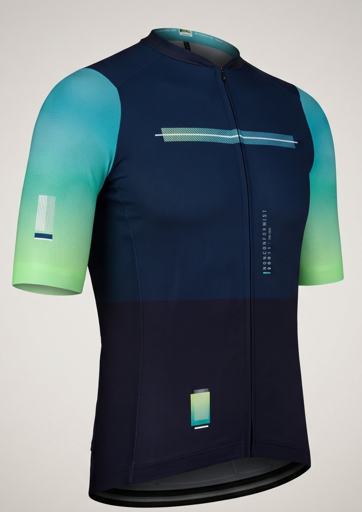 Camisa de Ciclismo Aero Race Verde Petróleo — costas