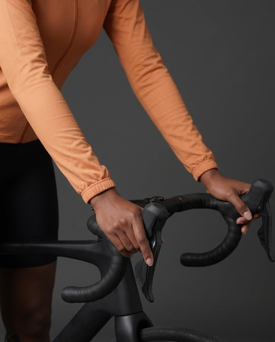 Camisa de Ciclismo Feminina CPM Manga Longa — Laranja