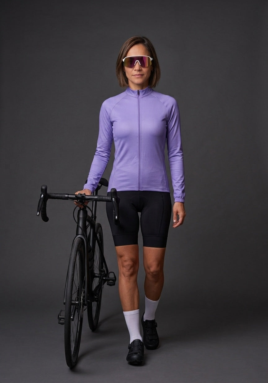 Camisa de Ciclismo Feminina CPM Manga Longa — Lilás