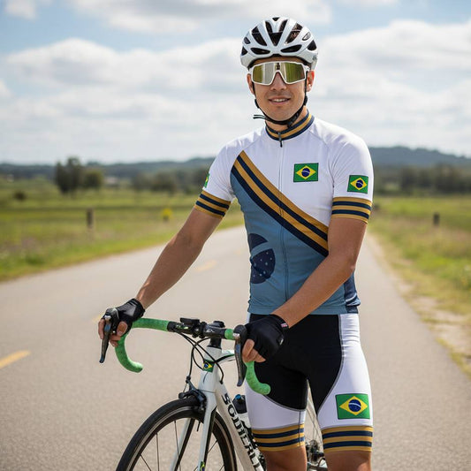 Conjunto Ciclismo Brasil - Camisa + Bretelle - 7 Modelos Seleção Brasileira
