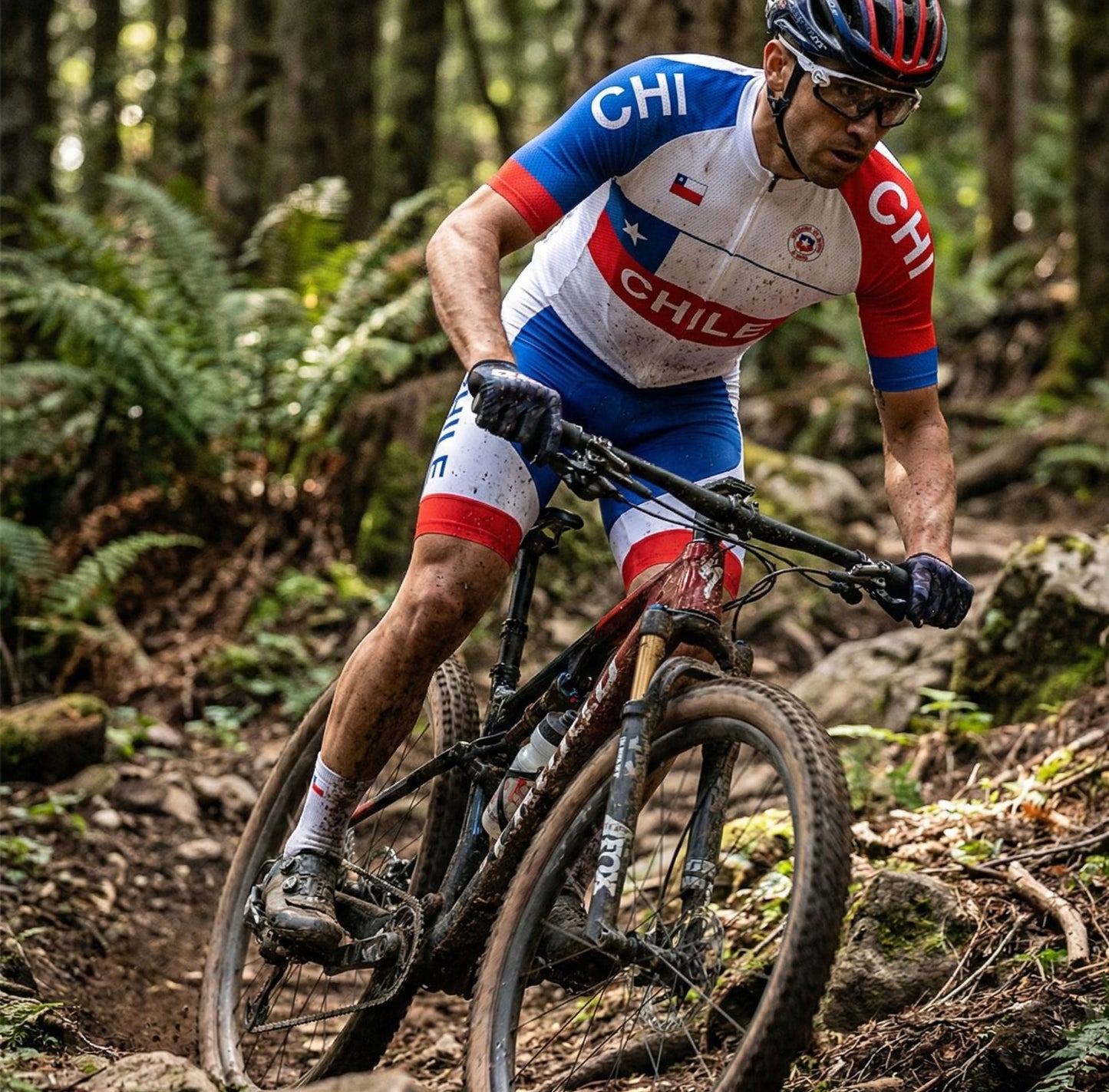 Conjunto Ciclismo Seleções - Camisa + Bretelle - Países: Hungria, Chile, Colômbia, Portugal e Canadá