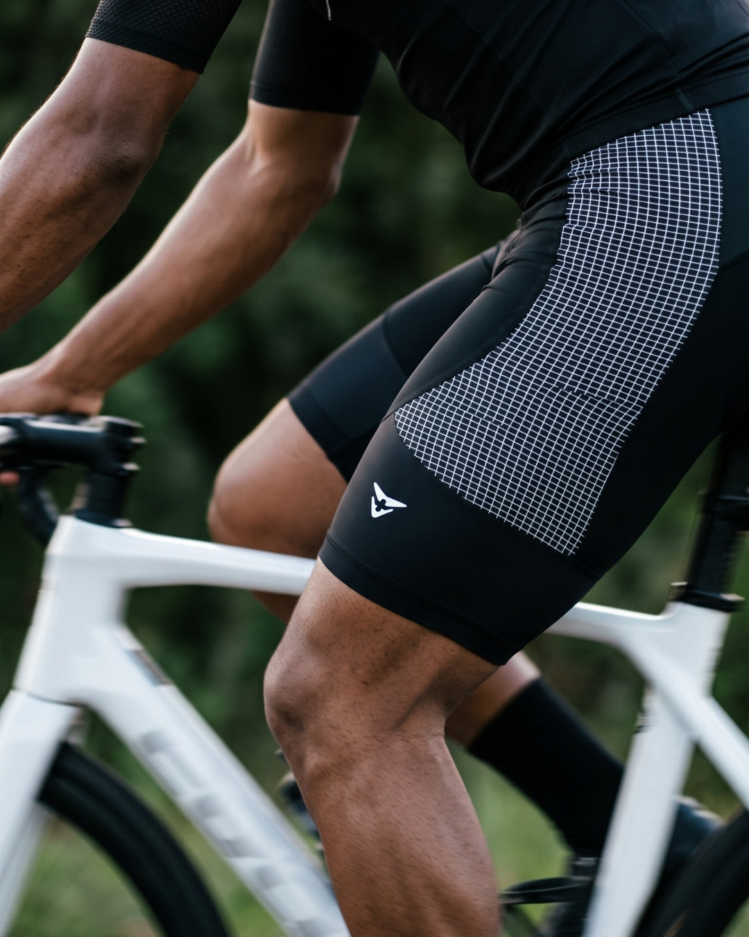 Detalhe forro 9D Gel Short de Ciclismo Preto e Branco