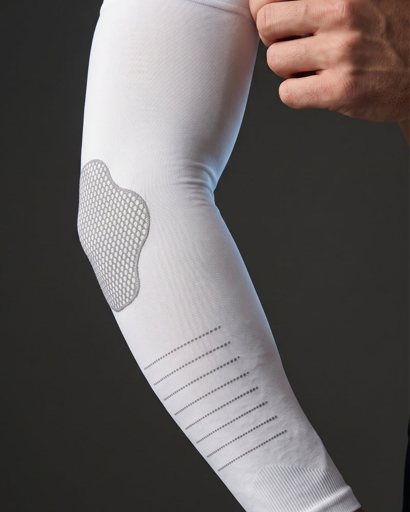 Manguito de Ciclismo CPM UV50+ Seda Gelada — Branco