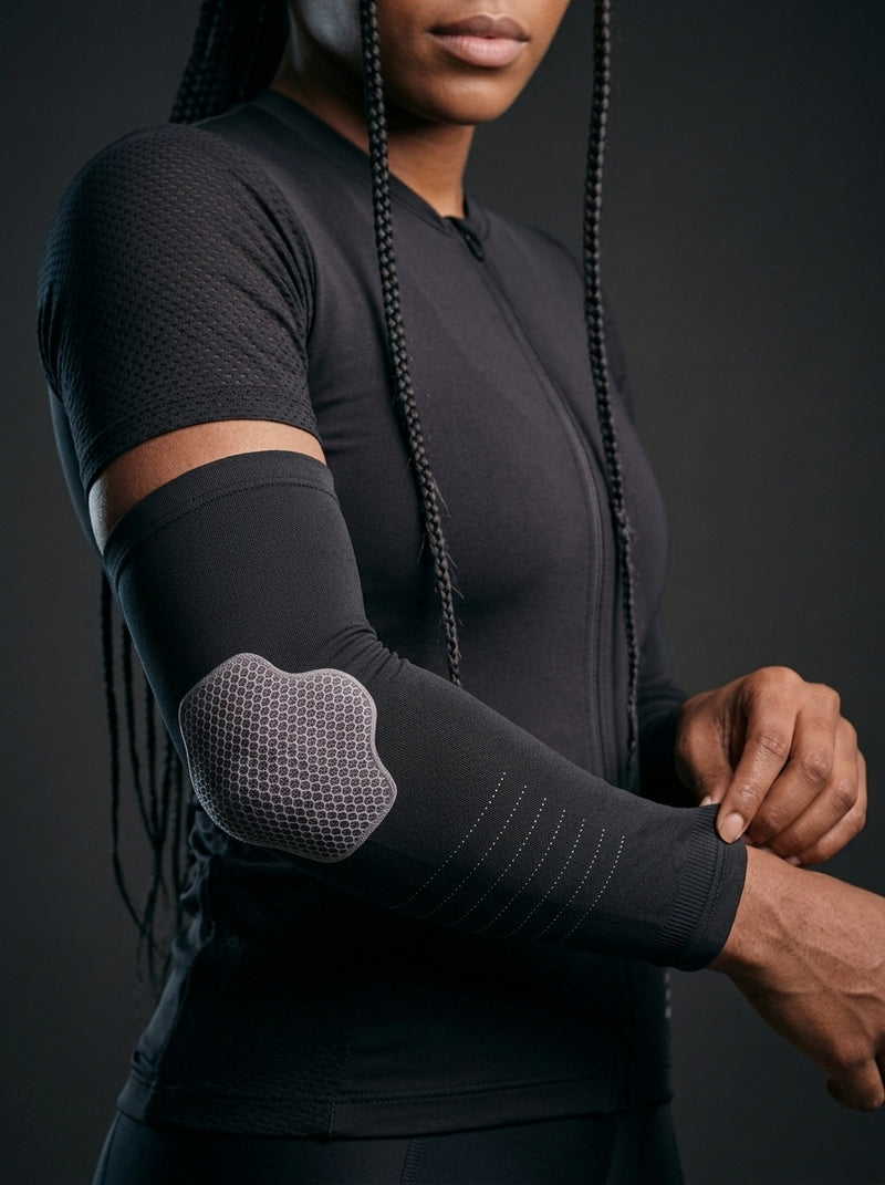 Manguito de Ciclismo CPM UV50+ Seda Gelada — Preto