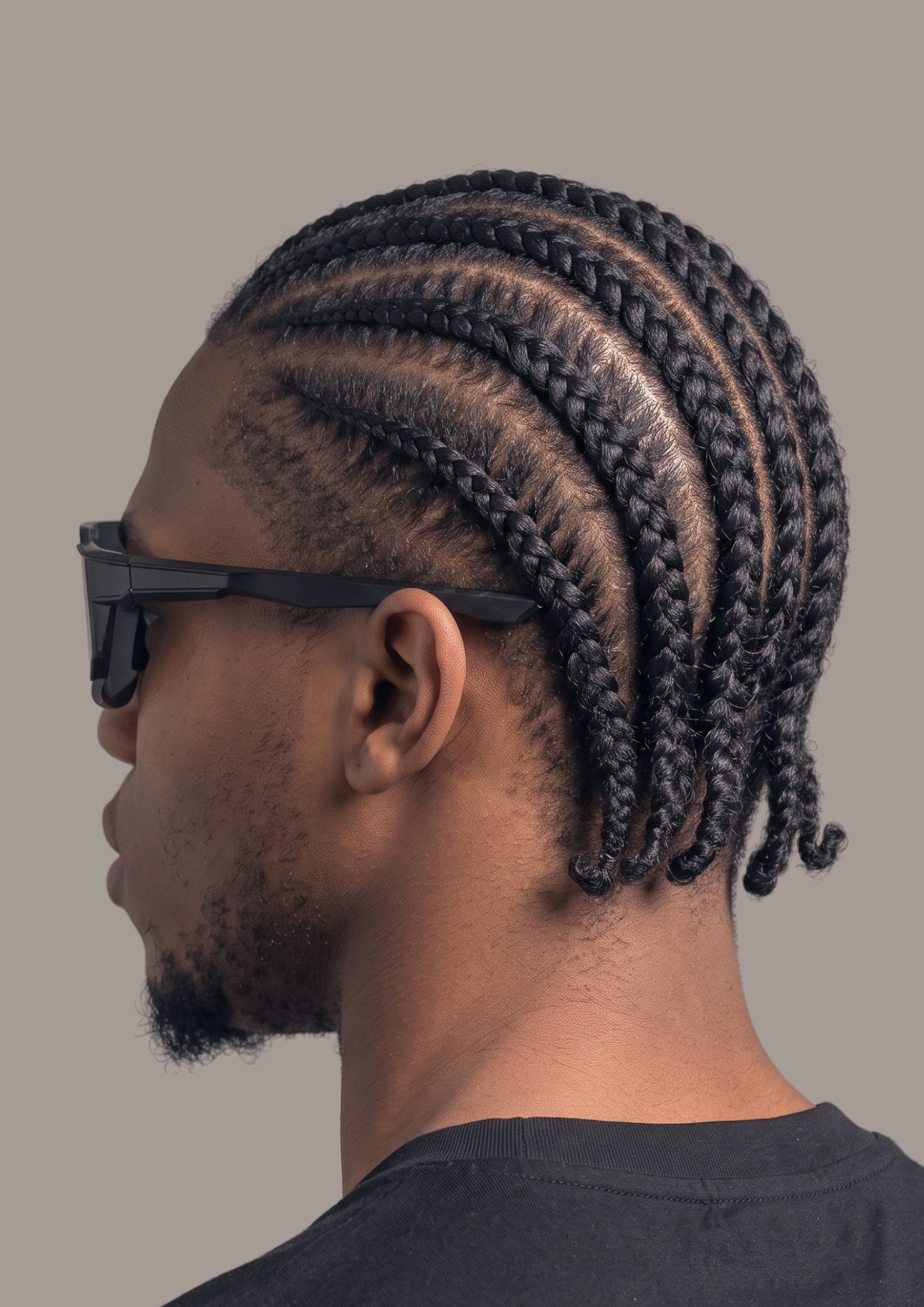 Óculos de Ciclismo UV400 Viseira Preto Cinza — lateral