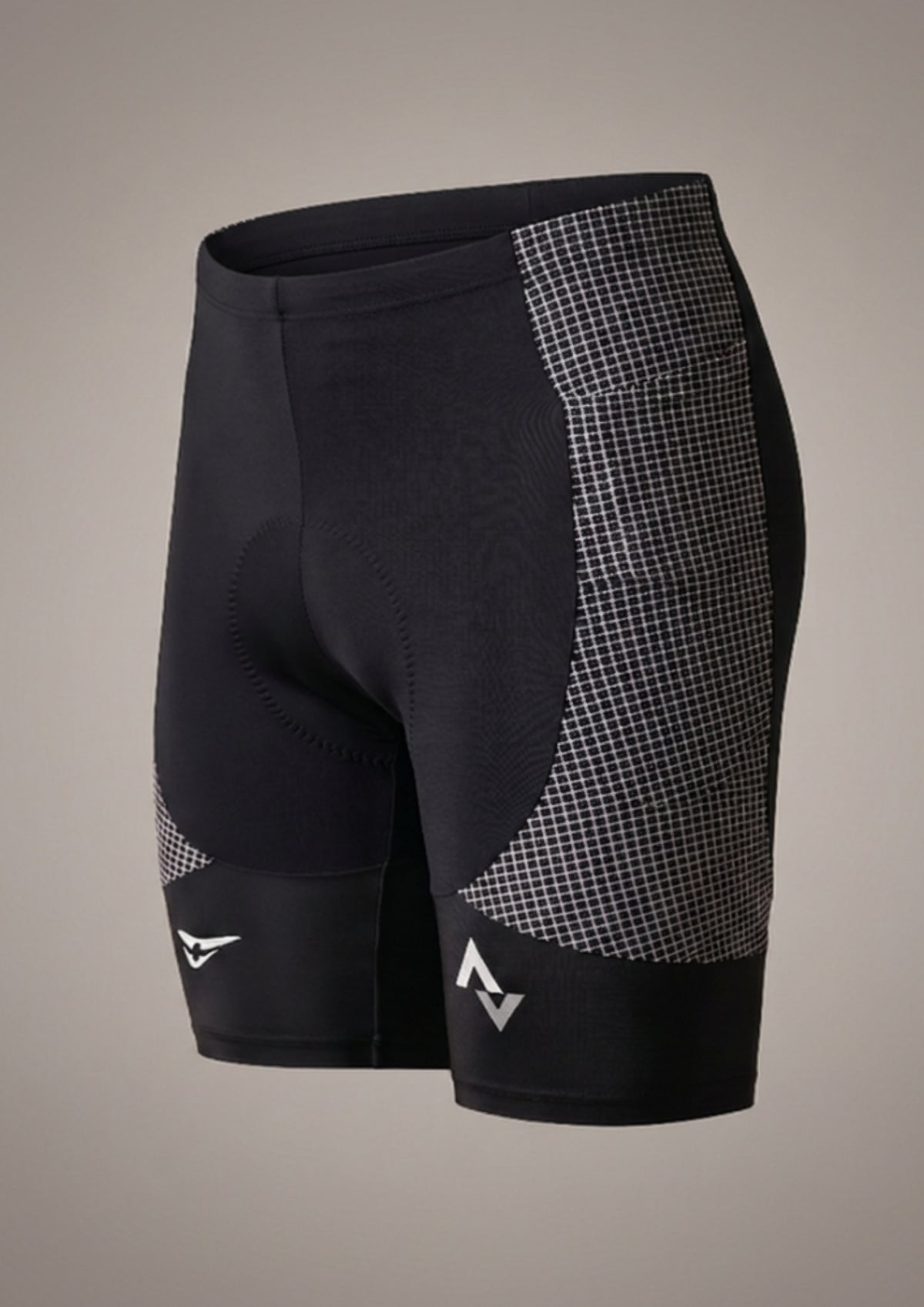 Short de Ciclismo 9D Gel Preto e Branco — frente